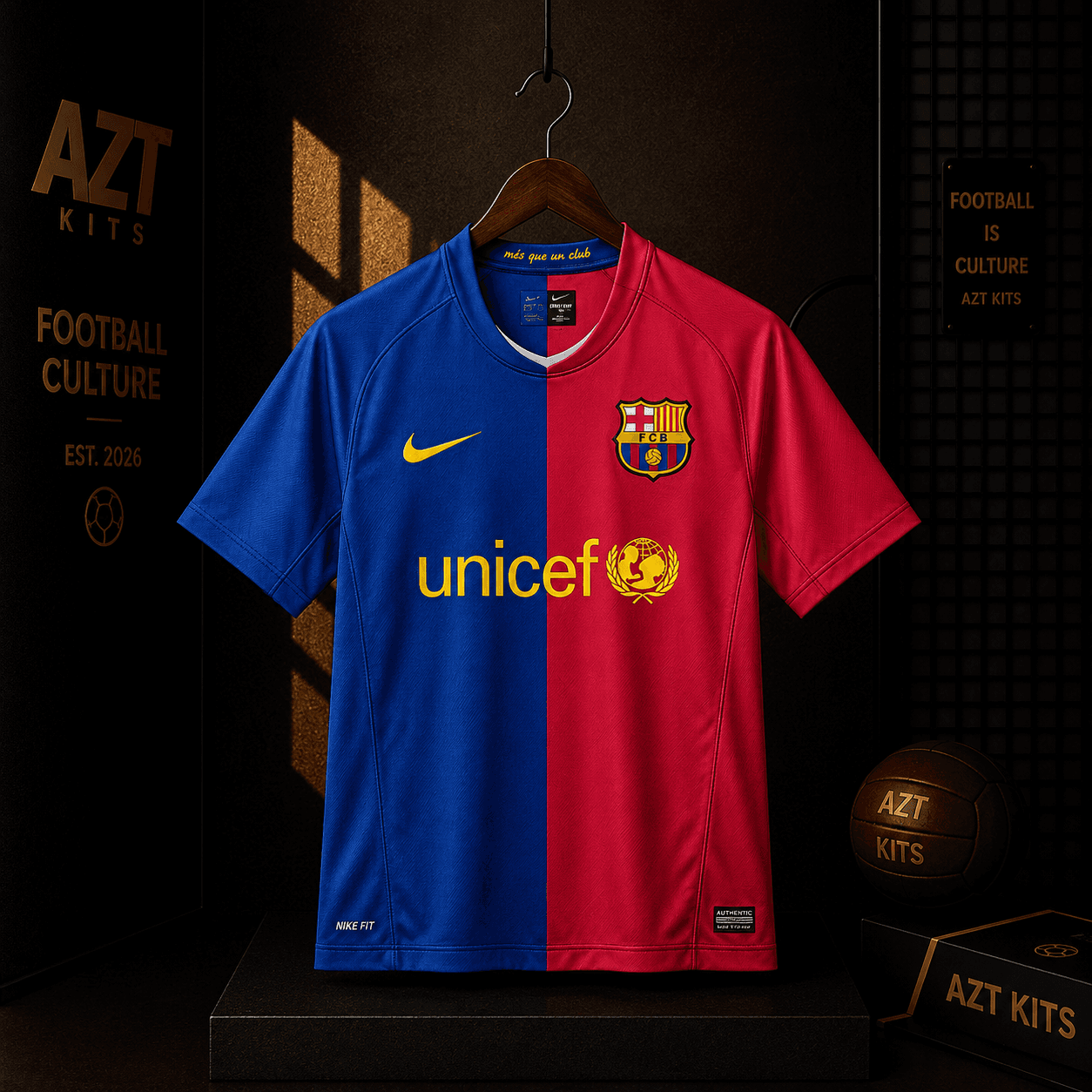FC Barcelona 2008/09 Home Jersey — Messi #10 UNICEF Edition