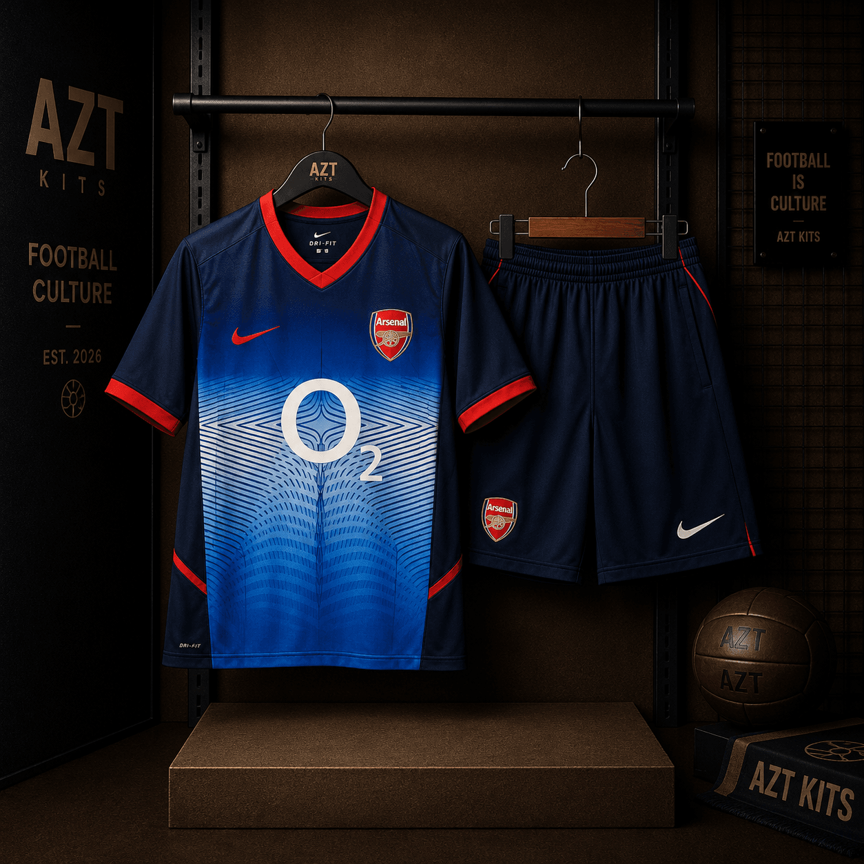 Arsenal 2005/06 Away Jersey — O2 Blue Edition