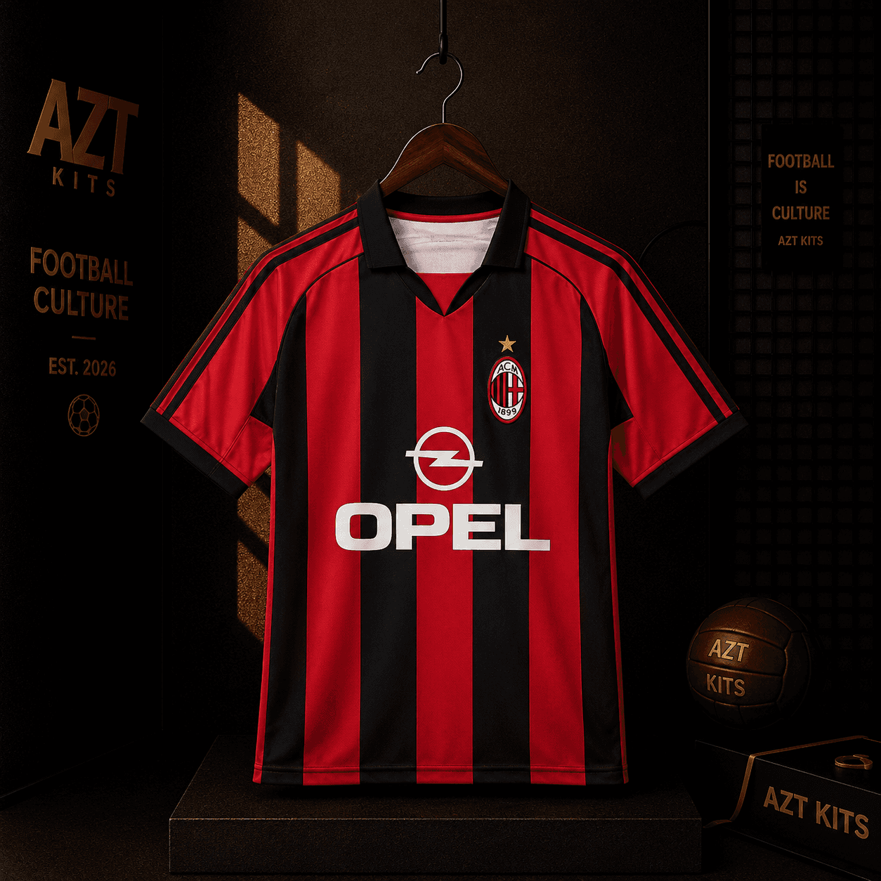 AC Milan 1999/00 Home Jersey — Maldini #3 Centenary Edition