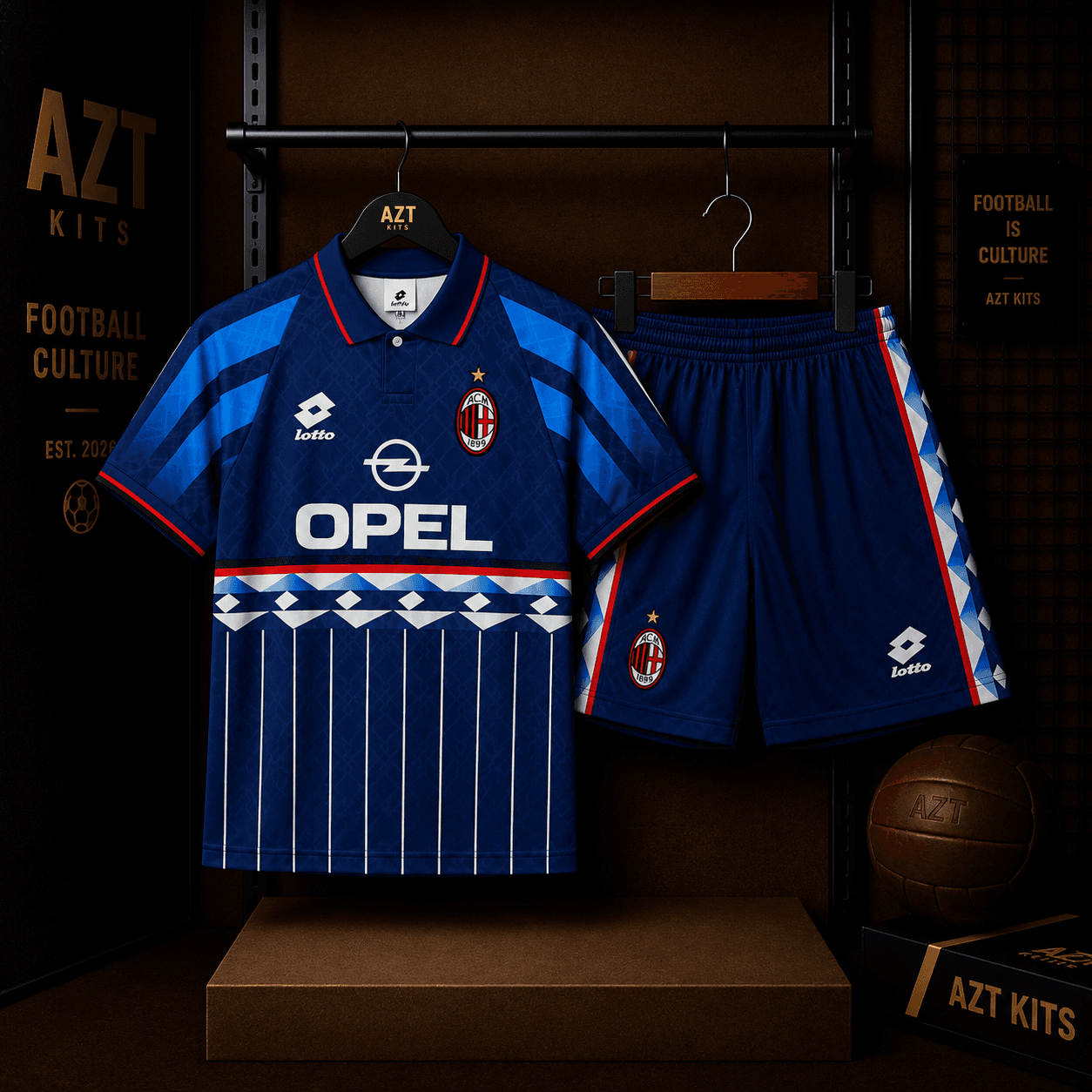 AC Milan 1995/96 Away Jersey — Opel Edition