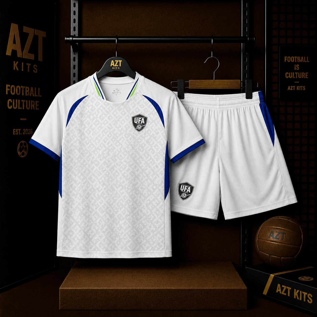 Uzbekistan FA White Concept Jersey — Away Edition