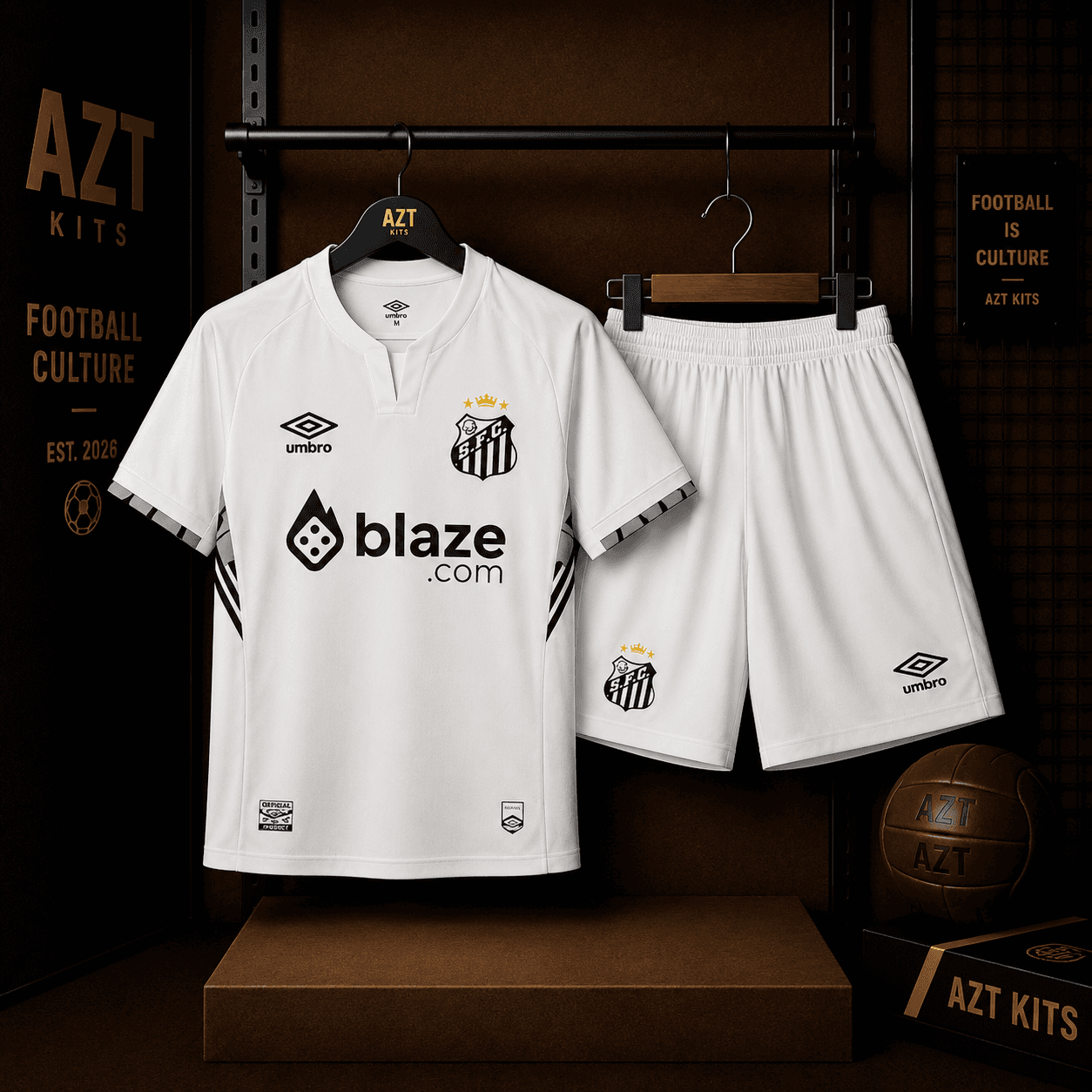 Santos FC 2024 Away Jersey — Blaze White Edition