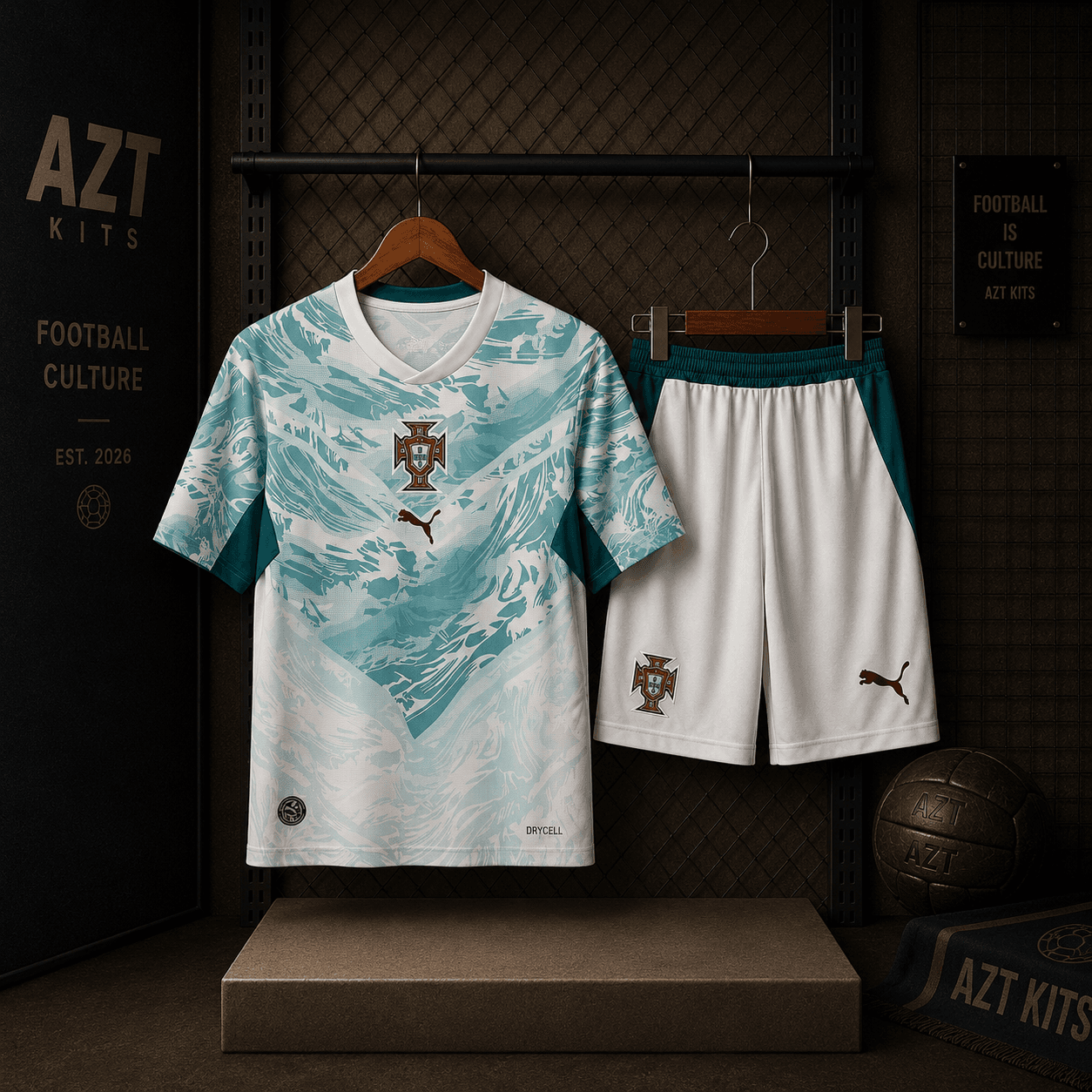 Portugal 2026 Away Kit — Puma Connecting Heroes Ocean Edition