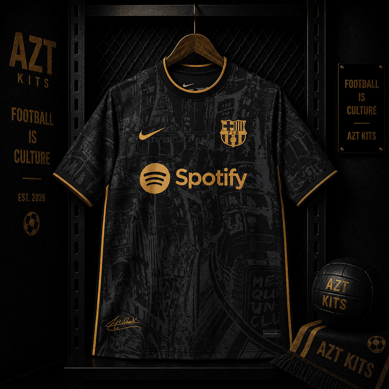 FC Barcelona Black Gold Concept Kit