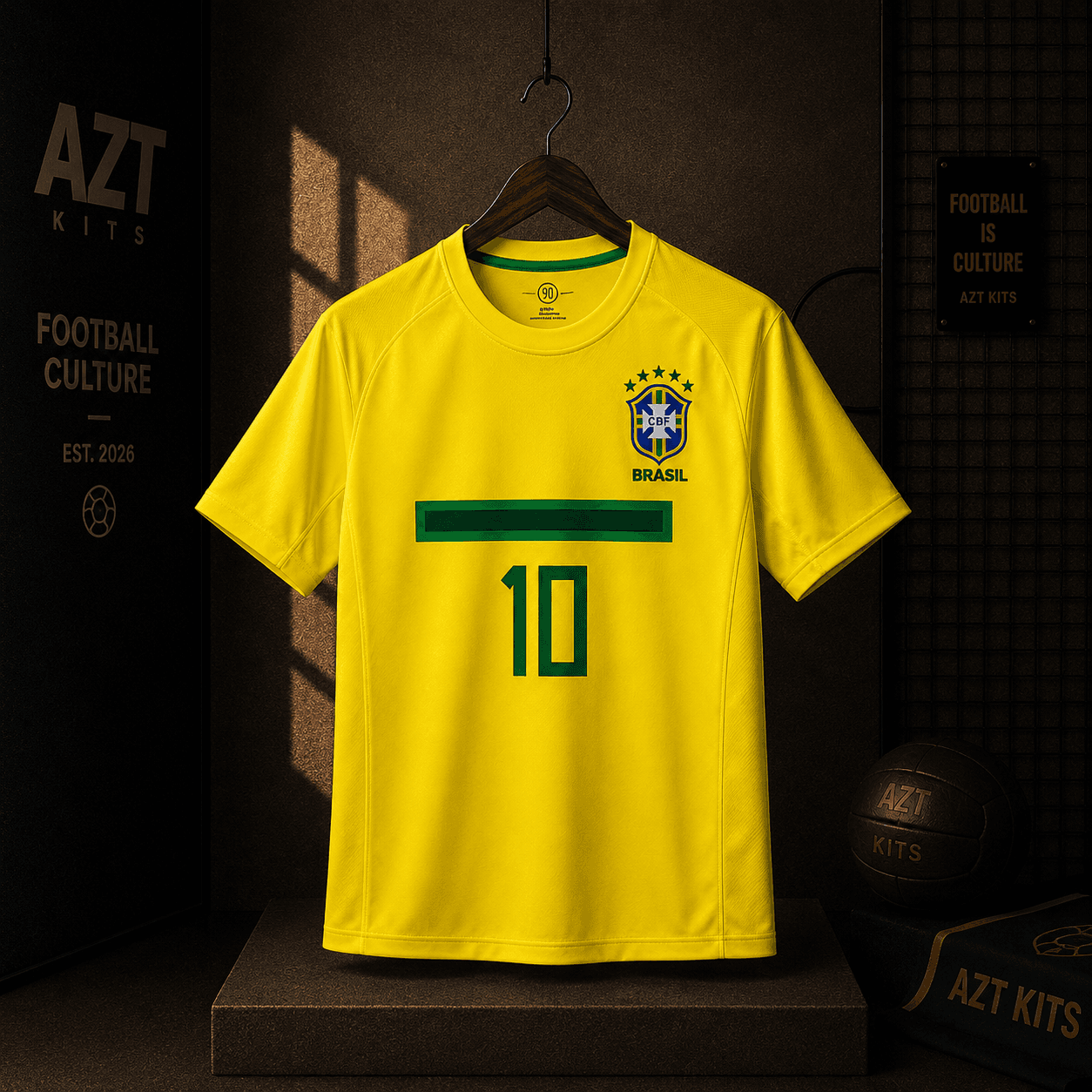 Brazil 2002 World Cup Home Jersey — Ronaldinho #10 Edition